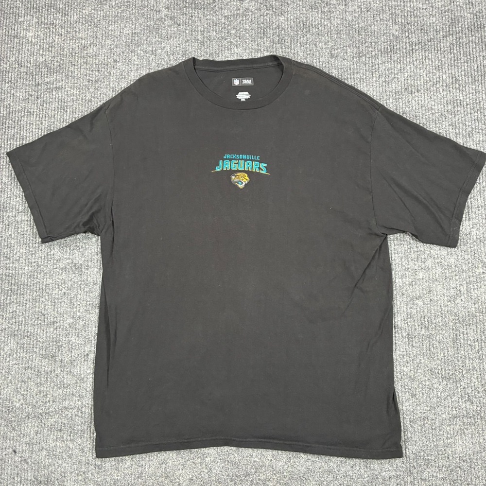 NFL Jacksonville Jaguars Team Apparel T-Shirt Mens 2XL Black Football Logo Tee